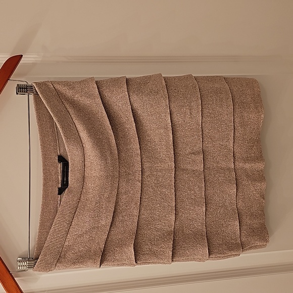 BCBGMAXARIA Gold Bandage Skirt Silk/Cotton/Polyester Sz S. No flaws. - Picture 7 of 7